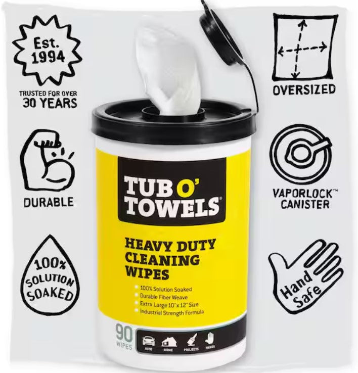 Citrus Scent Heavy-Duty Cleaning Wipes (90-Count)