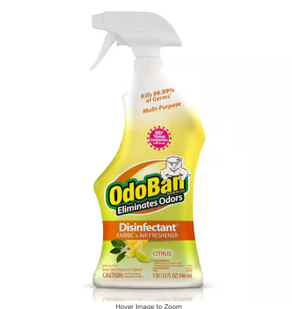 32 oz. Citrus Multi-Purpose Disinfectant Spray, Odor Eliminator, Sanitizer, Fabric Freshener, Mold Control