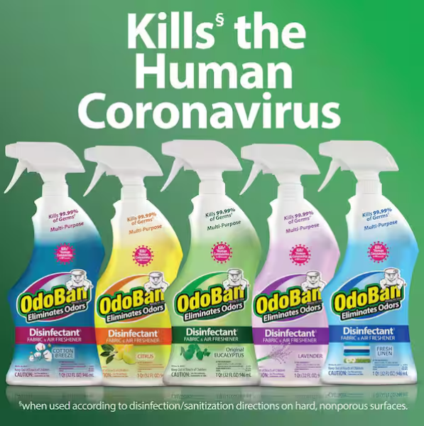 32 oz. Citrus Multi-Purpose Disinfectant Spray, Odor Eliminator, Sanitizer, Fabric Freshener, Mold Control