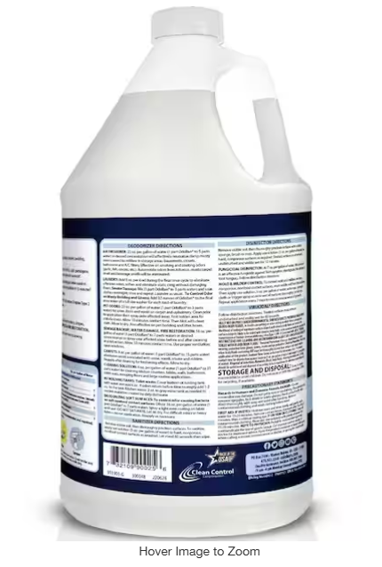 OdoBan 1 Gal. Night Ice Disinfectant and Odor Eliminator, Fabric Freshener, Mold Control, Multi-Purpose Cleaner Concentrate