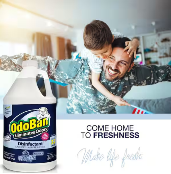 OdoBan 1 Gal. Night Ice Disinfectant and Odor Eliminator, Fabric Freshener, Mold Control, Multi-Purpose Cleaner Concentrate