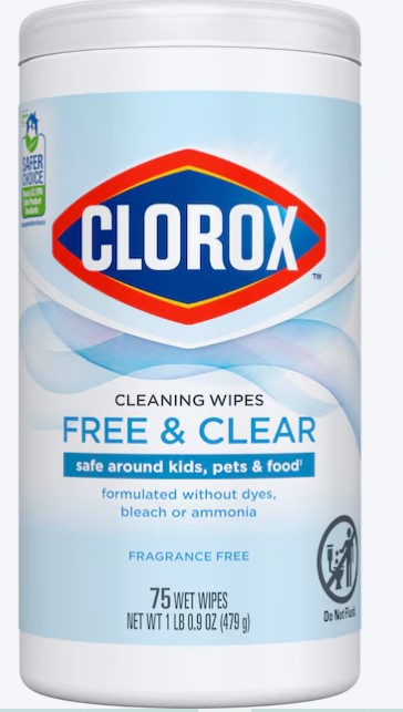 Disinfecting Cleaning Wipes – Unscented, Bleach-Free, 75 Count