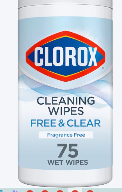 Disinfecting Cleaning Wipes – Unscented, Bleach-Free, 75 Count
