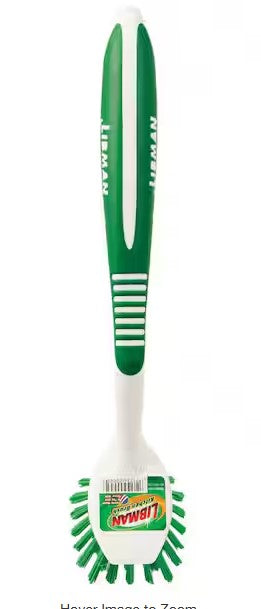 Kitchen Scrub Brush Set Heavy Duty Cleaning Brushes with Scraper Edge (3-Pack)