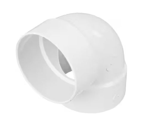 NDS 4 in. Hub x Hub PVC S&D 90-Degree Elbow Fitting  Description