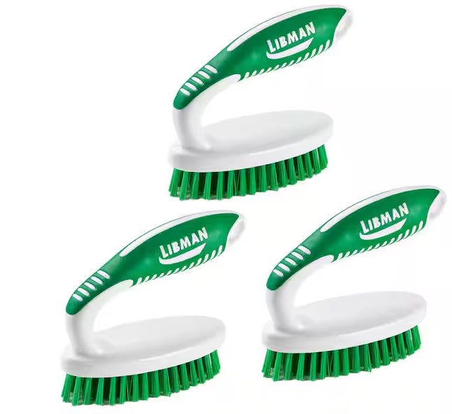 Small Space Scrub Brush Set – 3 Pack, Heavy-Duty Cleaning Brushes