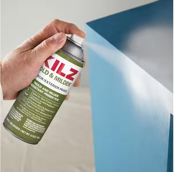 KILZ Mold & Mildew Primer Sealer Stain Blocker Spray – 13 oz White