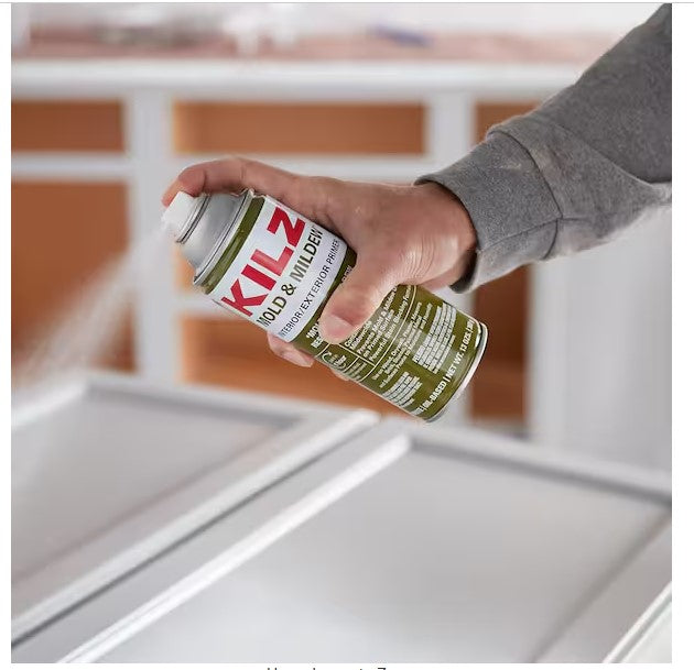 KILZ Mold & Mildew Primer Sealer Stain Blocker Spray – 13 oz White