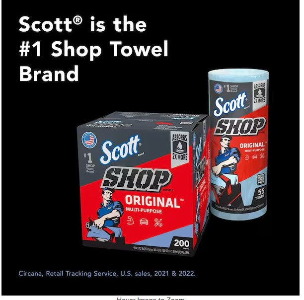 Scott Blue Shop Towels 3 Rolls Pack