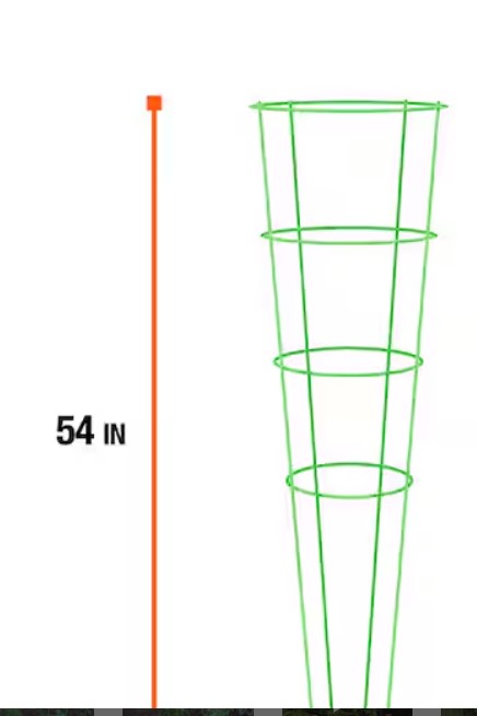 Gardener's Blue Ribbon 54 in. H Green Powder Coated Steel Grow Cage