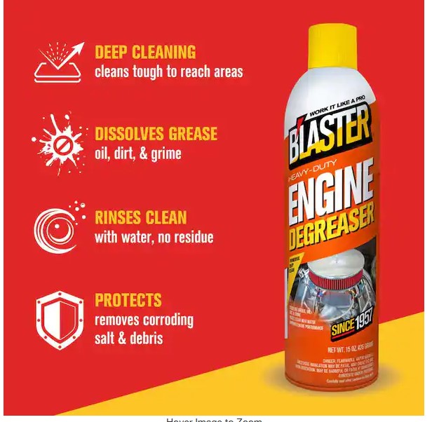 Blaster Heavy-Duty Engine Degreaser & Cleaner Spray – 15 oz (20-ED)