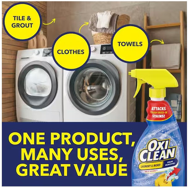 Laundry Fabric Stain Remover Spray – 21.5 oz, Chlorine-Free Multi-Surface Cleaner