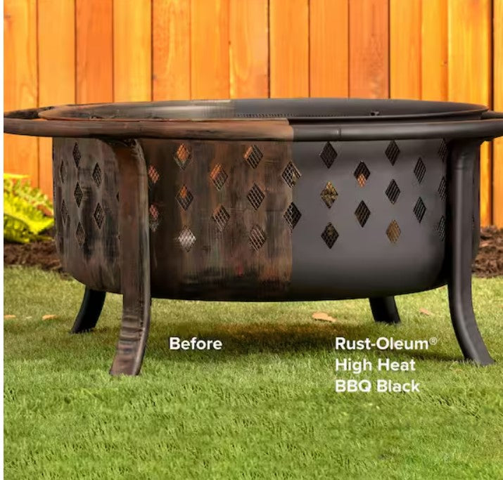 Rust-Oleum Specialty 12 oz. High Heat Flat Bar-B-Que Black Interior/Exterior Spray Paint
