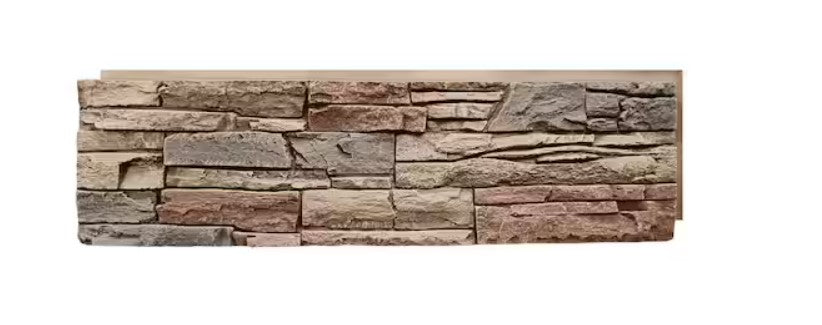 Gen Stone 42 in. W x 12 in. L Desert Sunrise Faux Stone Panel Siding