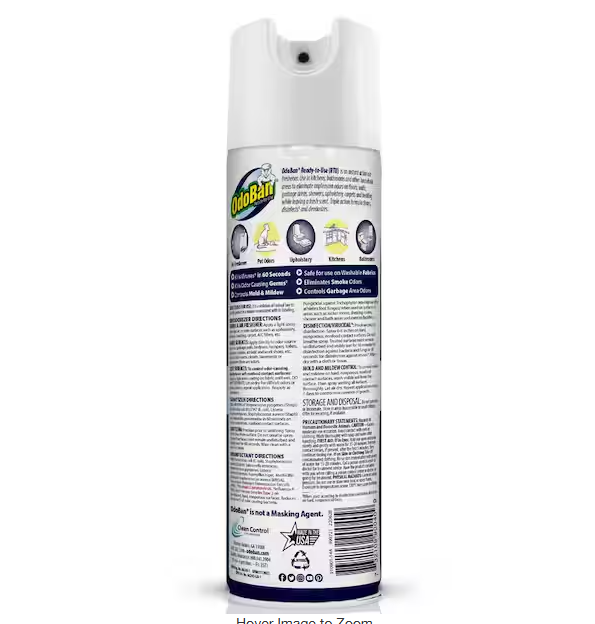 14.6 oz. Night Ice Multi-Purpose Disinfectant Spray, Odor Eliminator, Sanitizer, Fabric and Air Freshener