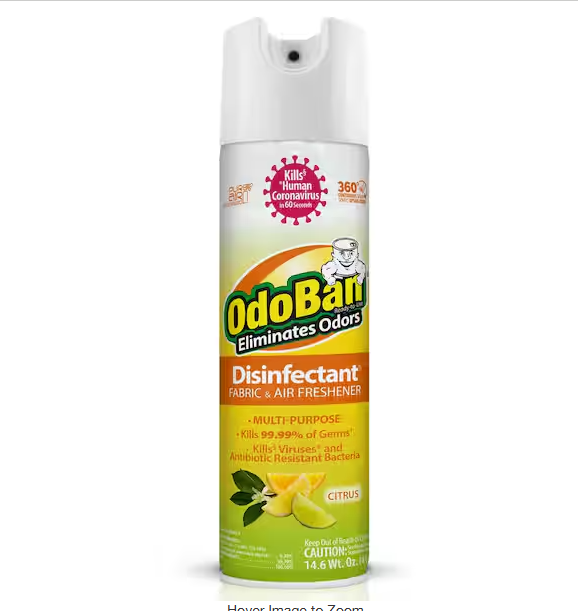 14.6 oz. Citrus Multi-Purpose Disinfectant Spray, Odor Eliminator, Sanitizer, Fabric and Air Freshener