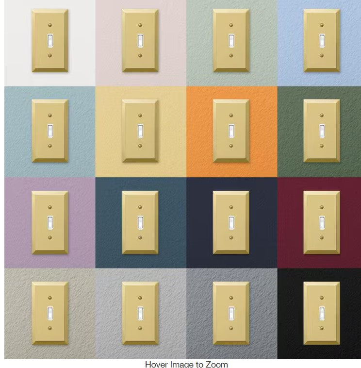 Hampton Bay Metallic 1-Gang Duplex Outlet Steel Wall Plate