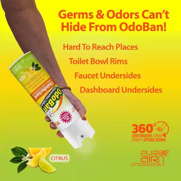 14.6 oz. Citrus Multi-Purpose Disinfectant Spray, Odor Eliminator, Sanitizer, Fabric and Air Freshener