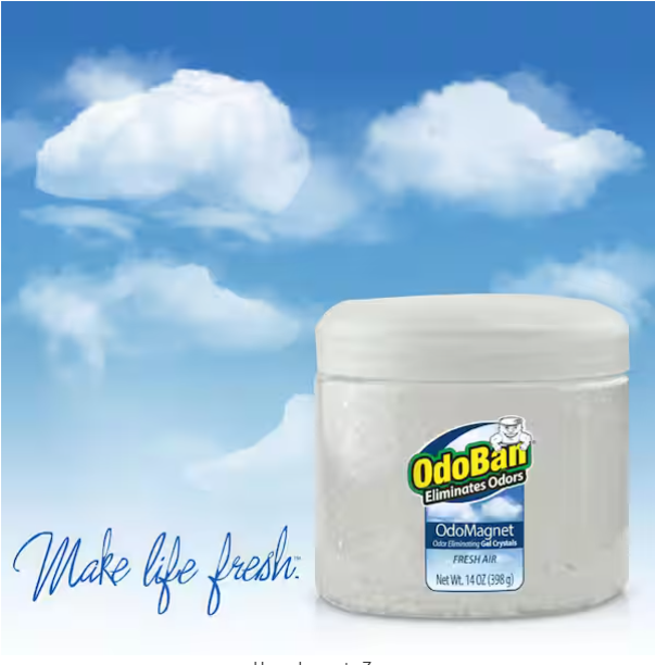 14 oz. OdoMagnet Odor Removing Gel Crystals, Odor Absorber and Air Freshener with Odor Eliminating Gel, Fresh Air Scent