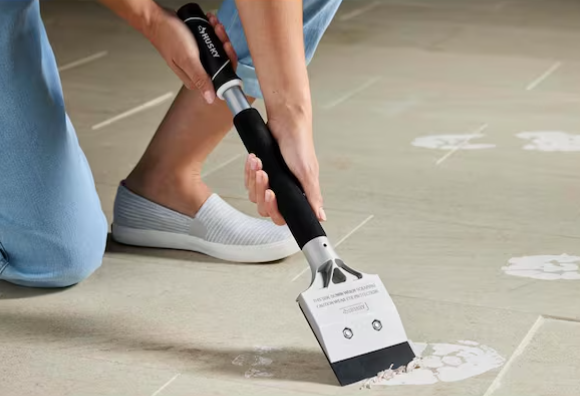 4 in. Heavy-Duty Floor Paint Scraper with Soft Grip Handle