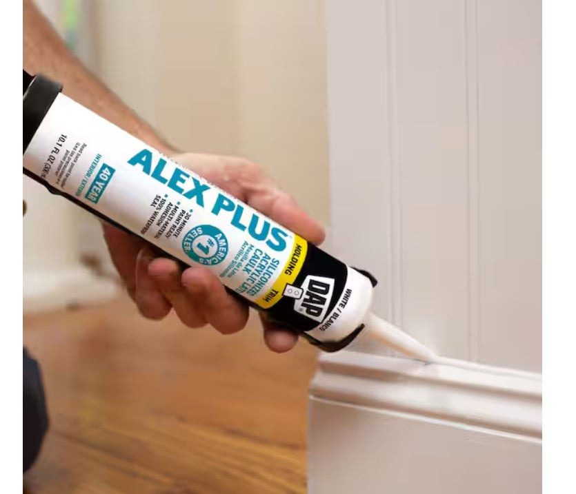 DAP Alex Plus Acrylic Latex Caulk with Silicone 10.1 oz
