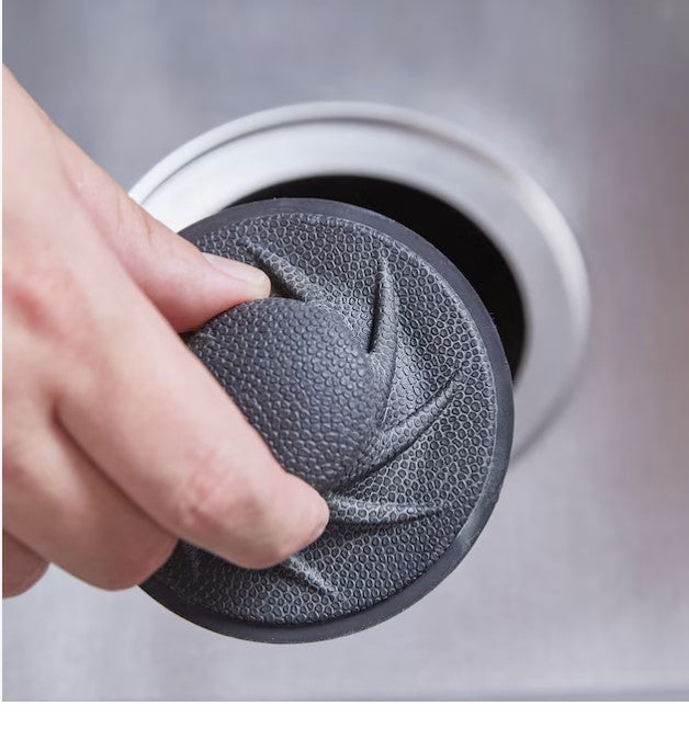 Garbage Disposal Stopper – 4 Inch, Black Plastic Sink Drain Plug