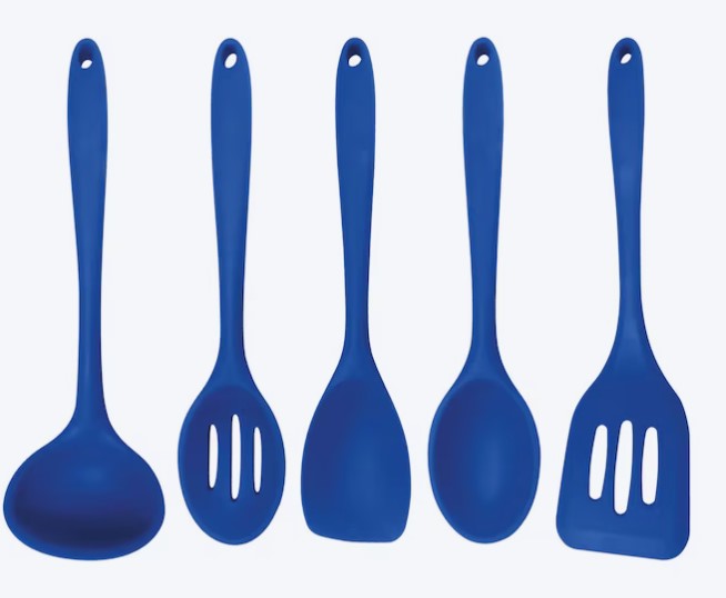 Silicone Cooking Utensil Set – Blue, Heat-Resistant, Nonstick Safe