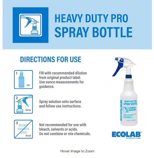 32 oz Heavy Duty Refillable Spray Bottle with Adjustable Nozzle (4-Pack)