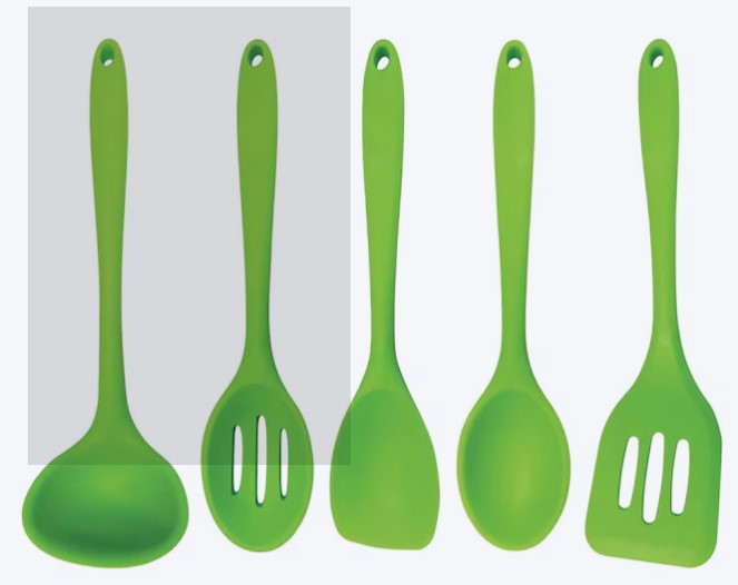 Silicone Cooking Utensil Set – Green, Heat-Resistant, Nonstick Safe