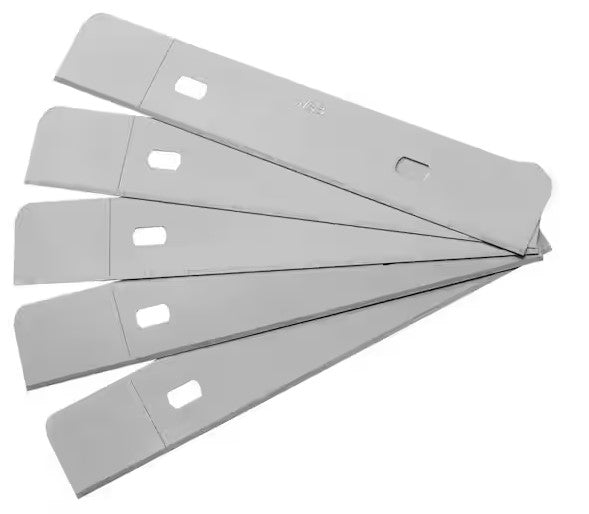 4 Inch Steel Scraper Blades for Glass & Tile (10-Pack) Heavy Duty Replacement Blades