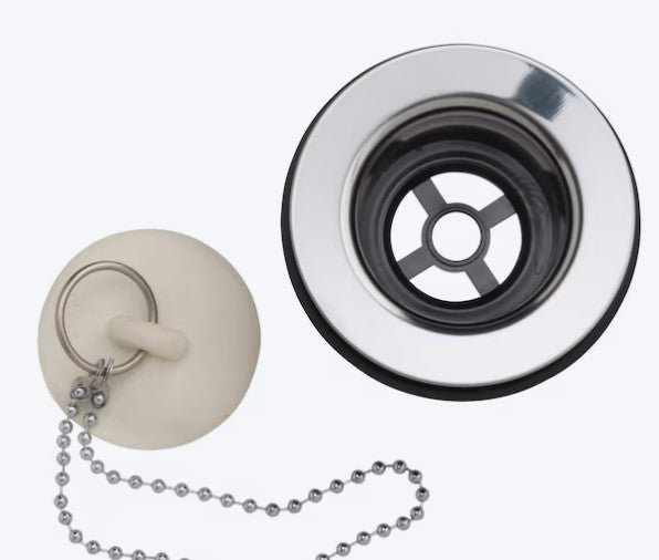 Plastic Sink Strainer with Lock Mount – Rust-Resistant, 2–2.8 Inch Drain Fit