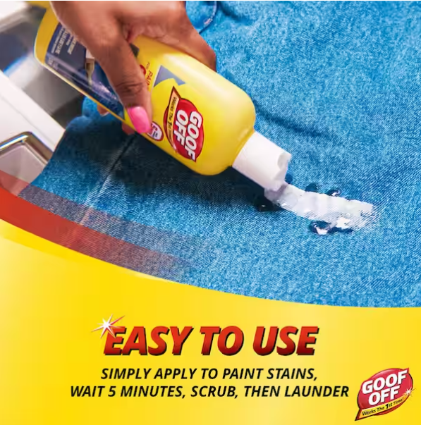 8 oz. Paint Remover for Clothes - Removes Wet or Dried Latex Paint