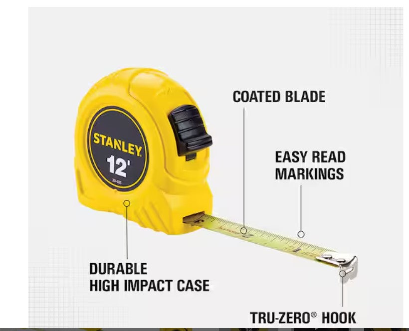Stanley 12 ft. x 1/2 in. Tape Measure