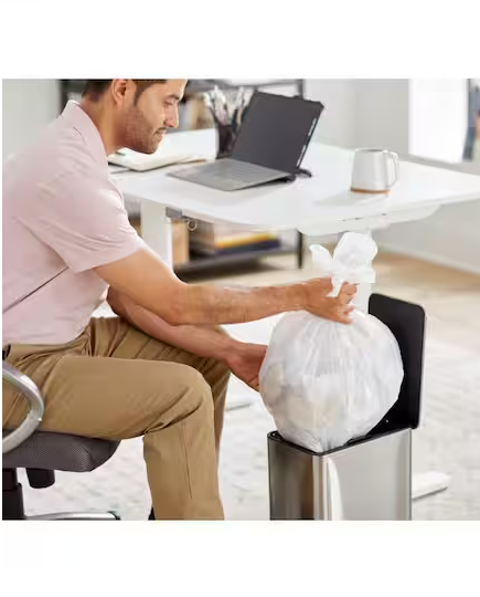 8 Gallon White Medium Trash Bag (50-Count)