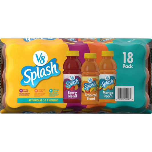 V8 Splash Variety Pack Juice Drinks – 18 Cans (12 fl oz Each)