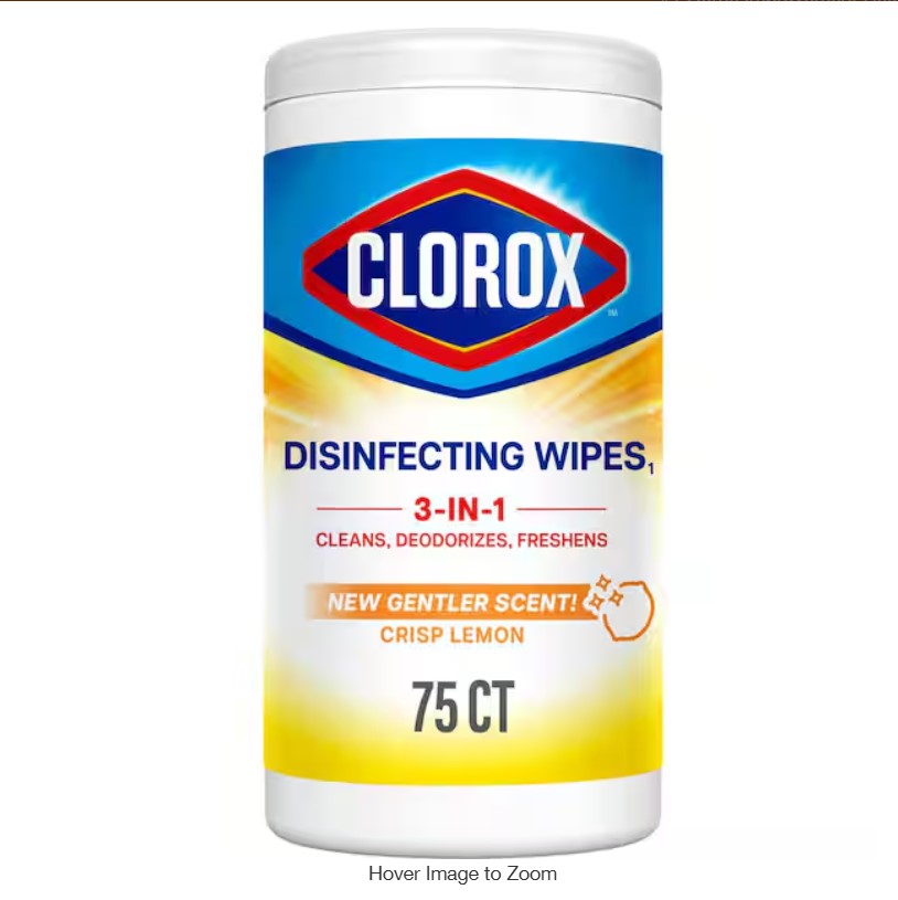 75-Count Crisp Lemon Scent Bleach Free Disinfecting Cleaning Wipes