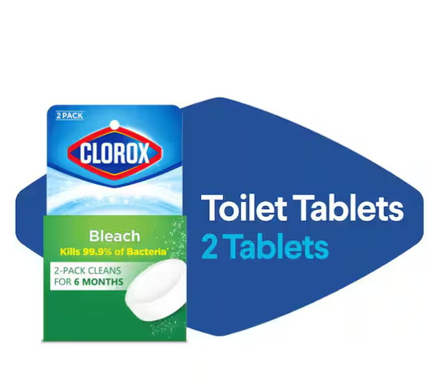Ultra Clean Toilet Bowl Cleaners Tablets, 3.5 oz. Ready to Use, Bleach Disinfecting (2-Count)