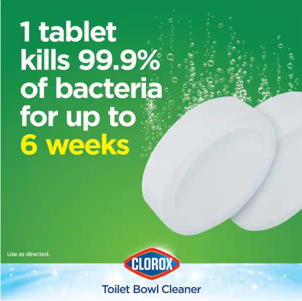 Ultra Clean Toilet Bowl Cleaners Tablets, 3.5 oz. Ready to Use, Bleach Disinfecting (2-Count)