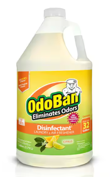 OdoBan 1 Gal. Citrus Disinfectant and Odor Eliminator, Fabric Freshener, Mold Control, Multi-Purpose Cleaner Concentrate