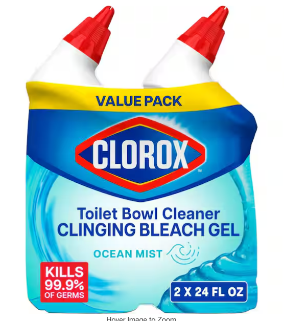 Clorox 24 oz. Ocean Mist Toilet Bowl Cleaner Clinging Bleach Gel (2-Pack)