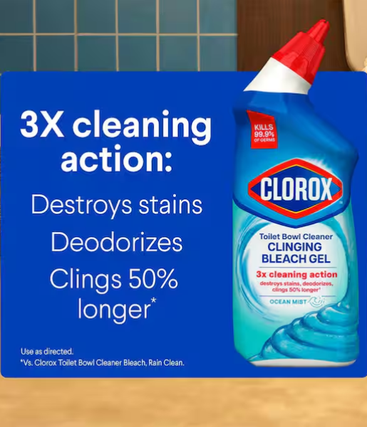 Clorox 24 oz. Ocean Mist Toilet Bowl Cleaner Clinging Bleach Gel (2-Pack)