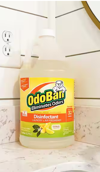 OdoBan 1 Gal. Citrus Disinfectant and Odor Eliminator, Fabric Freshener, Mold Control, Multi-Purpose Cleaner Concentrate