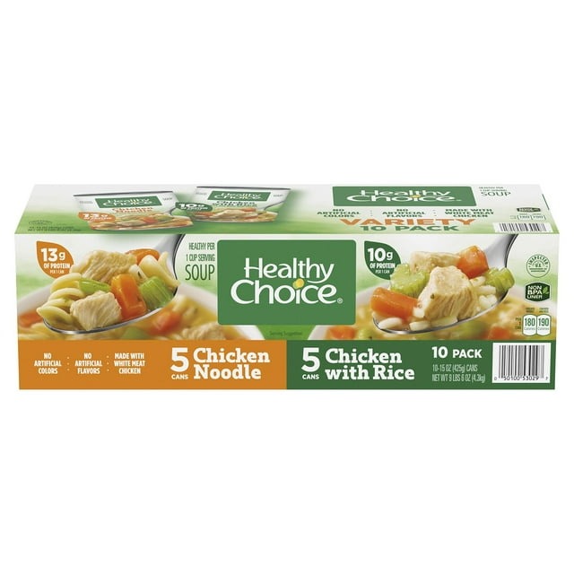 Healthy Choice Soup Variety Pack – 10 Pack (15 oz Cans)