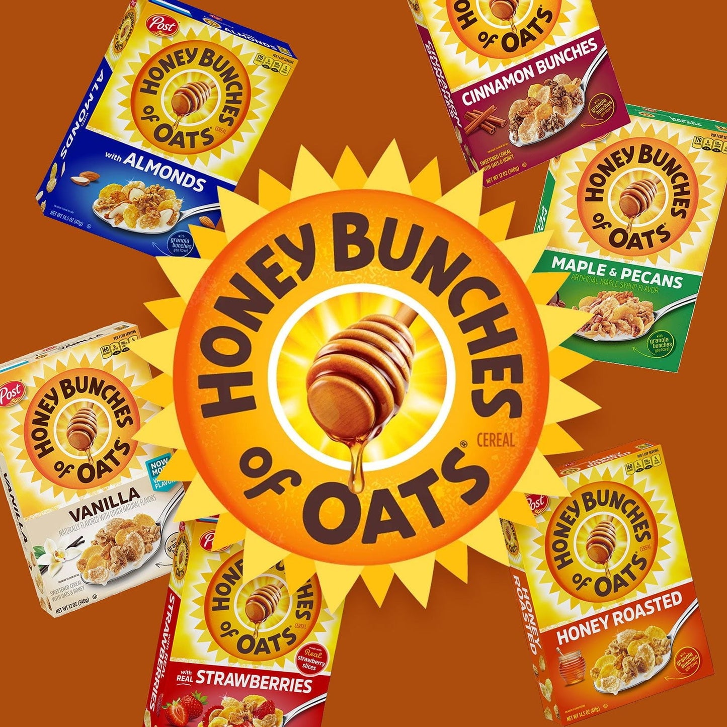 Post Honey Bunches of Oats Honey Roasted Cereal – 48 oz