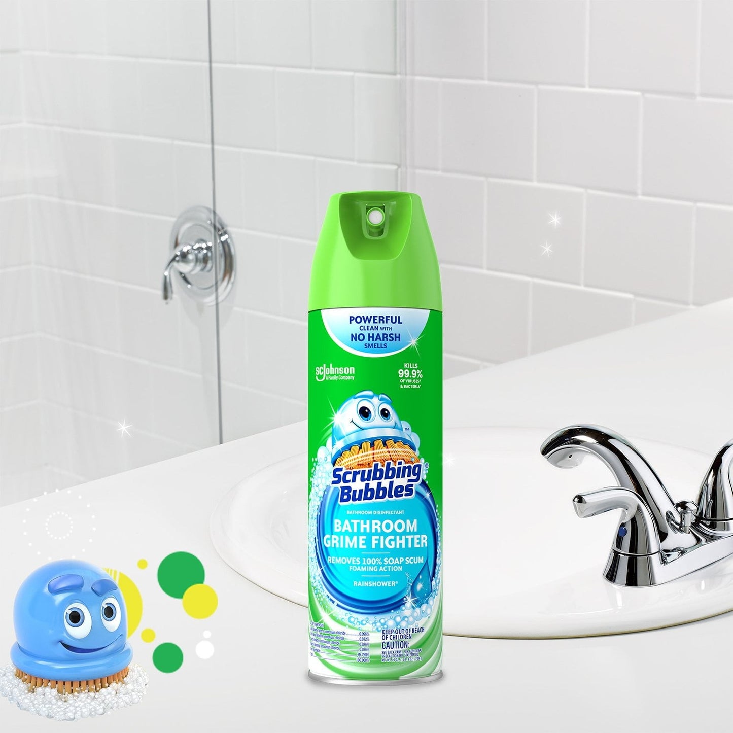 Scrubbing Bubbles Bathroom Cleaner – Rainshower, 4-Count (100 oz)