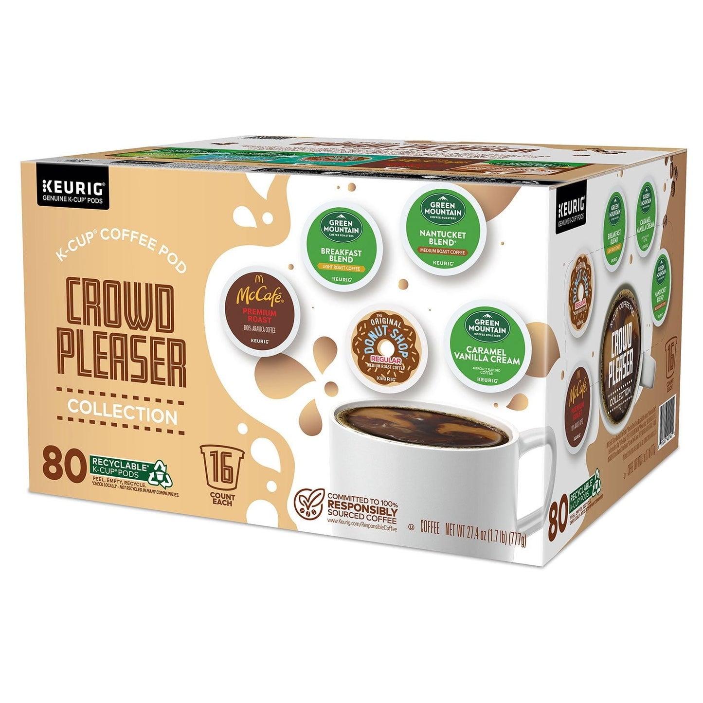 Crowd Pleaser Variety Pack, Single Serve Pods, 80 ct.