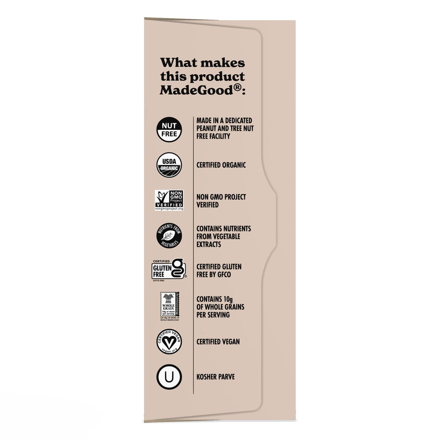 MadeGood Chocolate Chip Bars – 0.85 oz each, 24-Count Pack