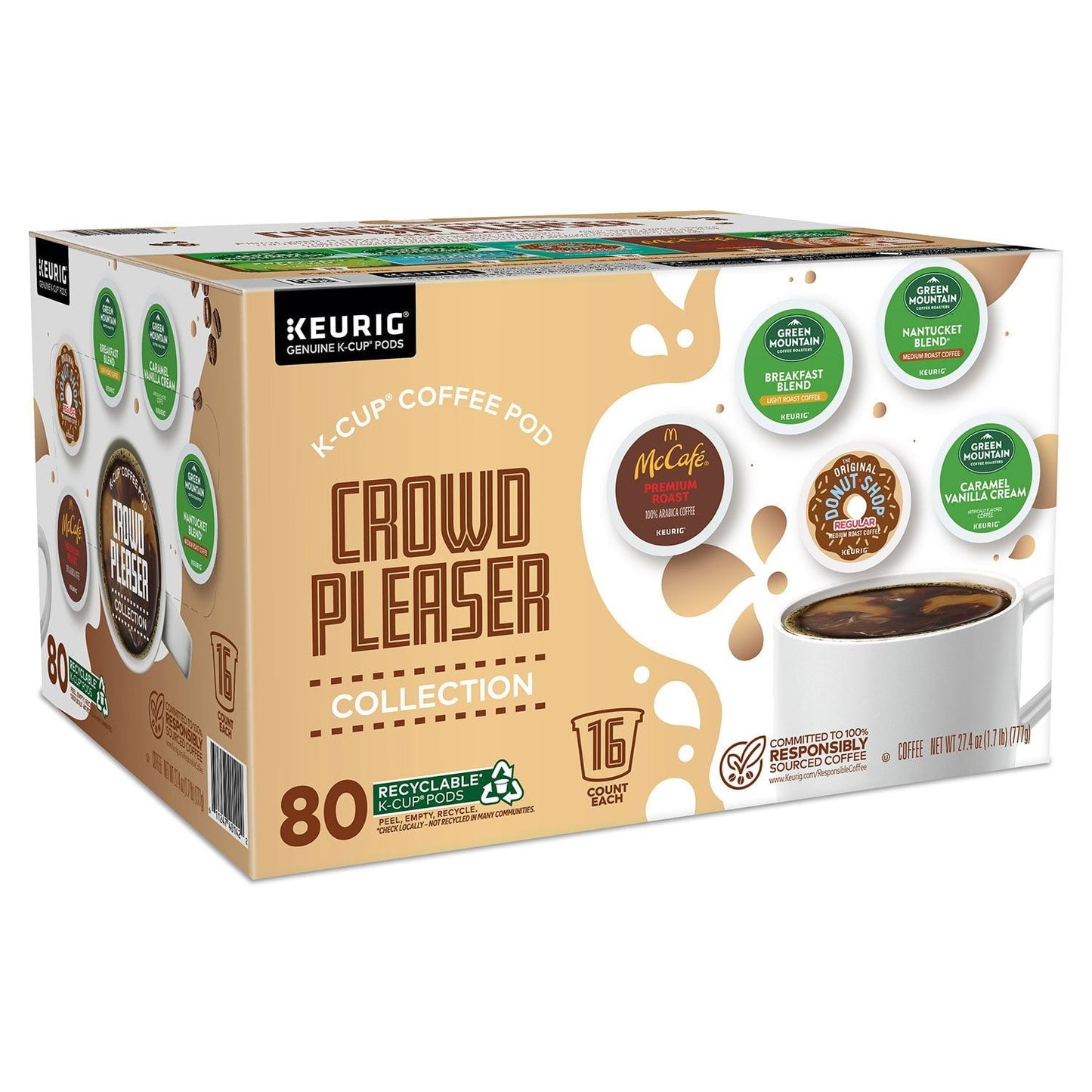 Crowd Pleaser Variety Pack, Single Serve Pods, 80 ct.