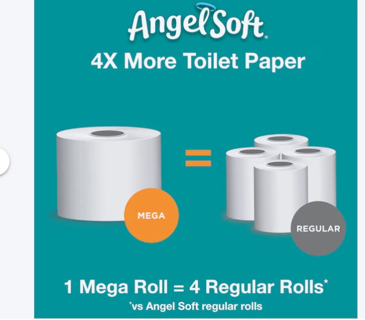 2-Ply Toilet Paper – 16 Mega Rolls (320 Sheets Per Roll)
