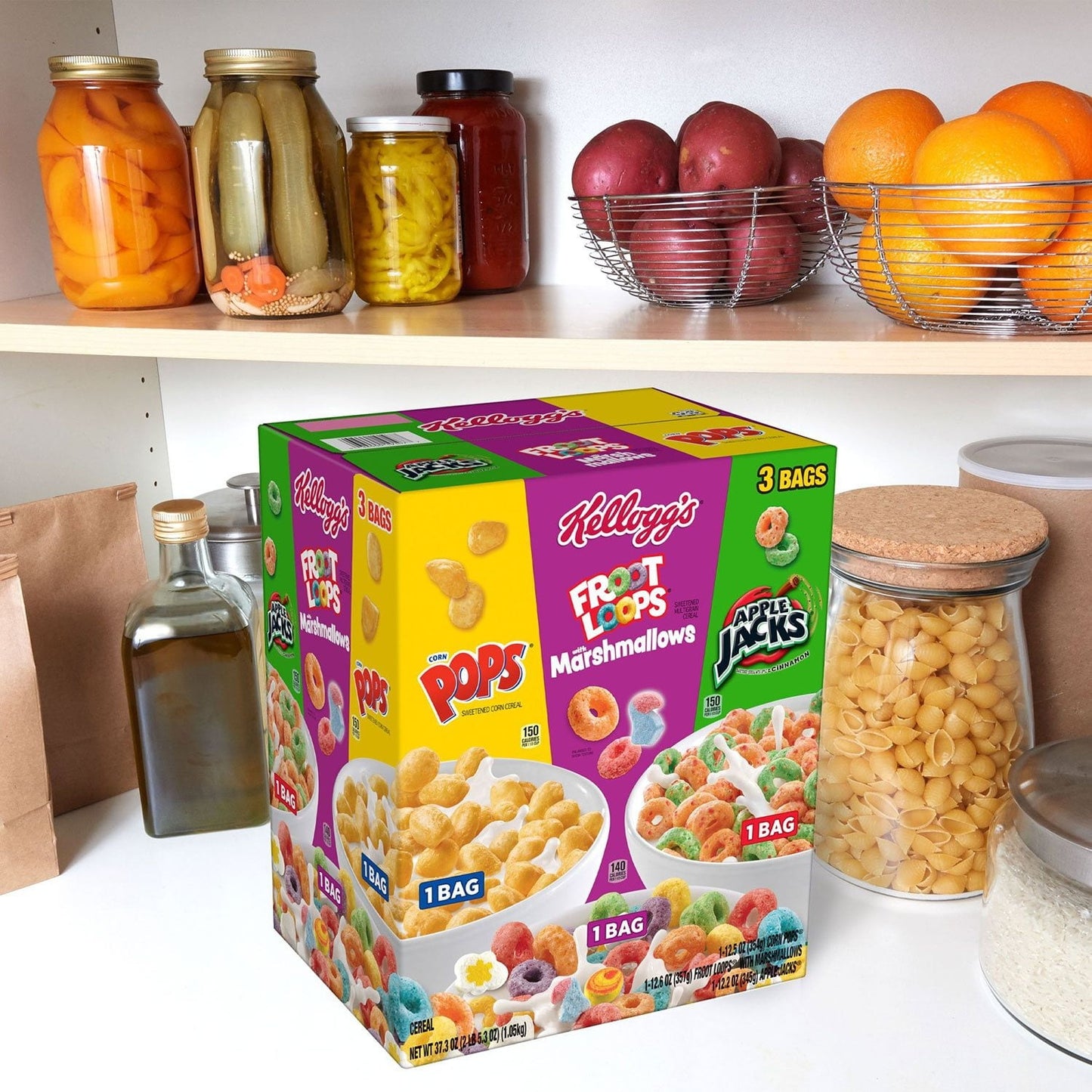 Kellogg's Cereal, Variety Pack, 37.3 oz.